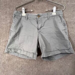 Old Navy Womens Gray Casual Chino Shorts Size 6 Ladies Everyday